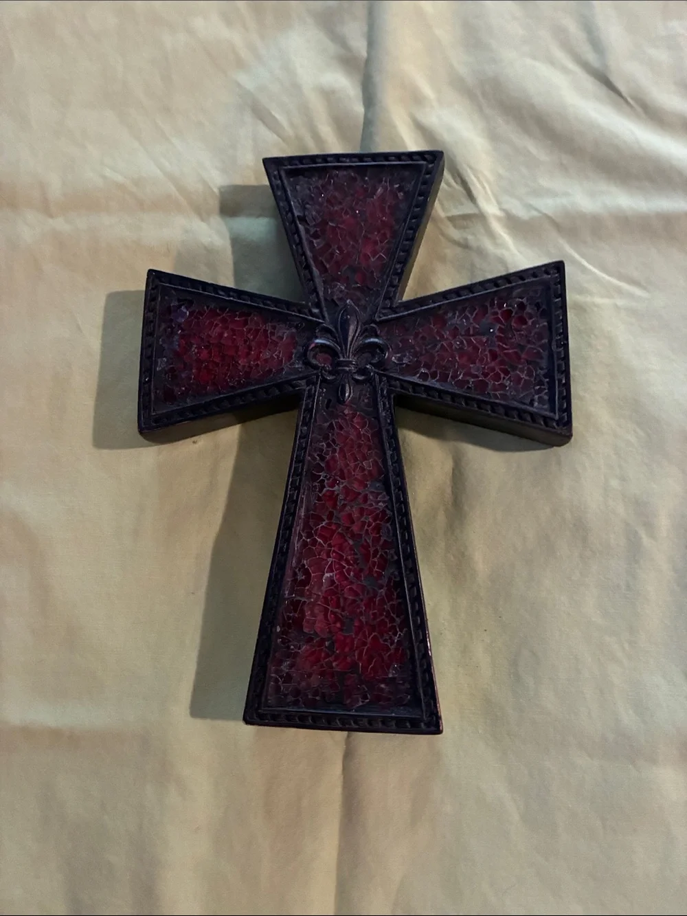 Hobby Lobby Red Mosaic Cross Wall Accent